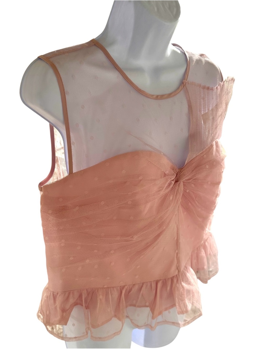 Express Pink Mesh Top